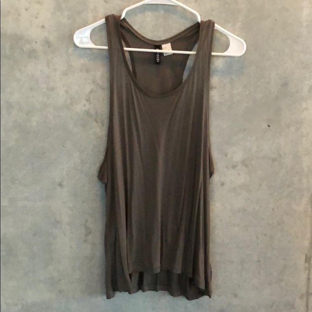Olive green tank top